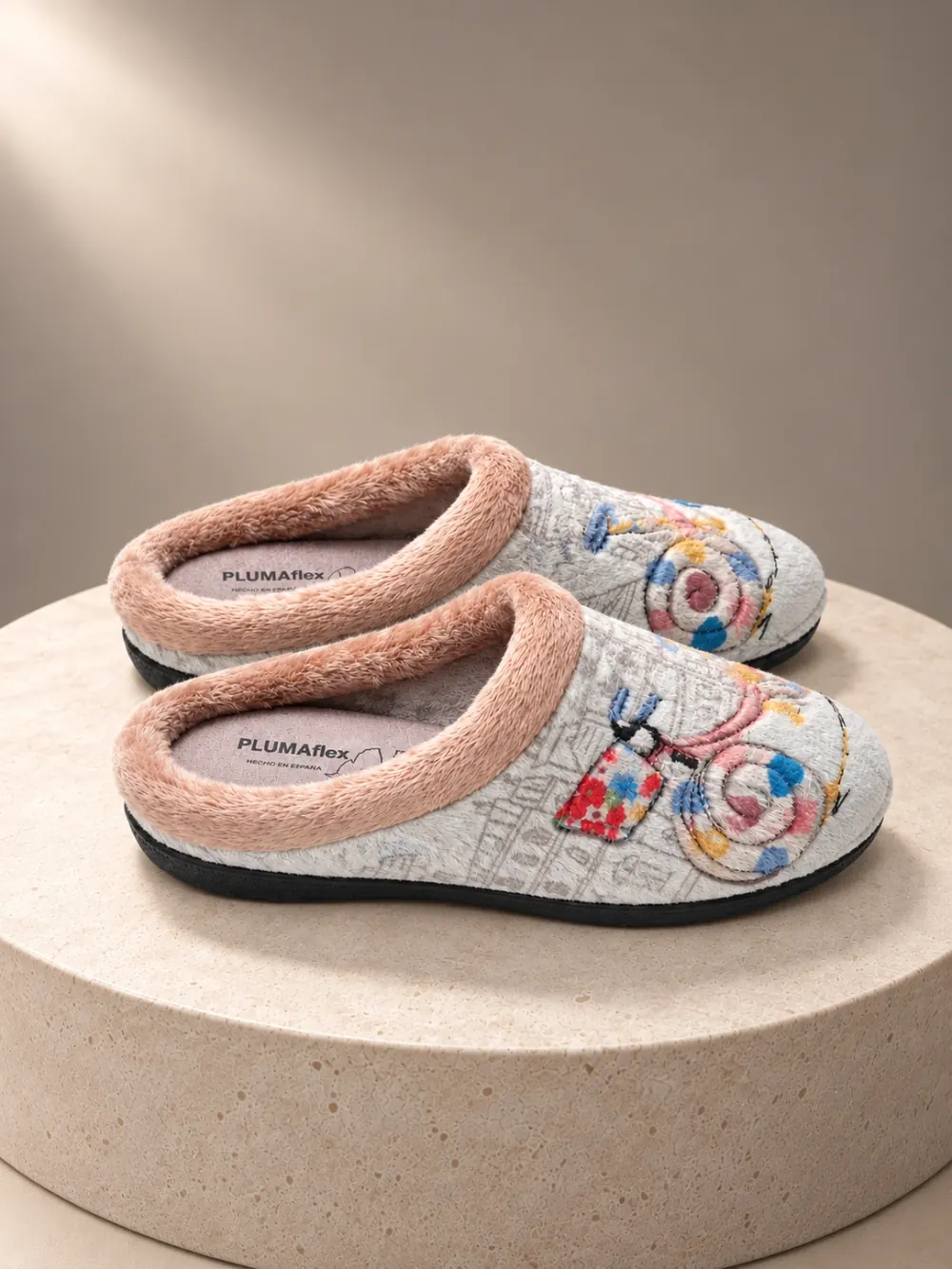 Zapatillas de Casa Mujer Bicicletas Gris – Toni Pons