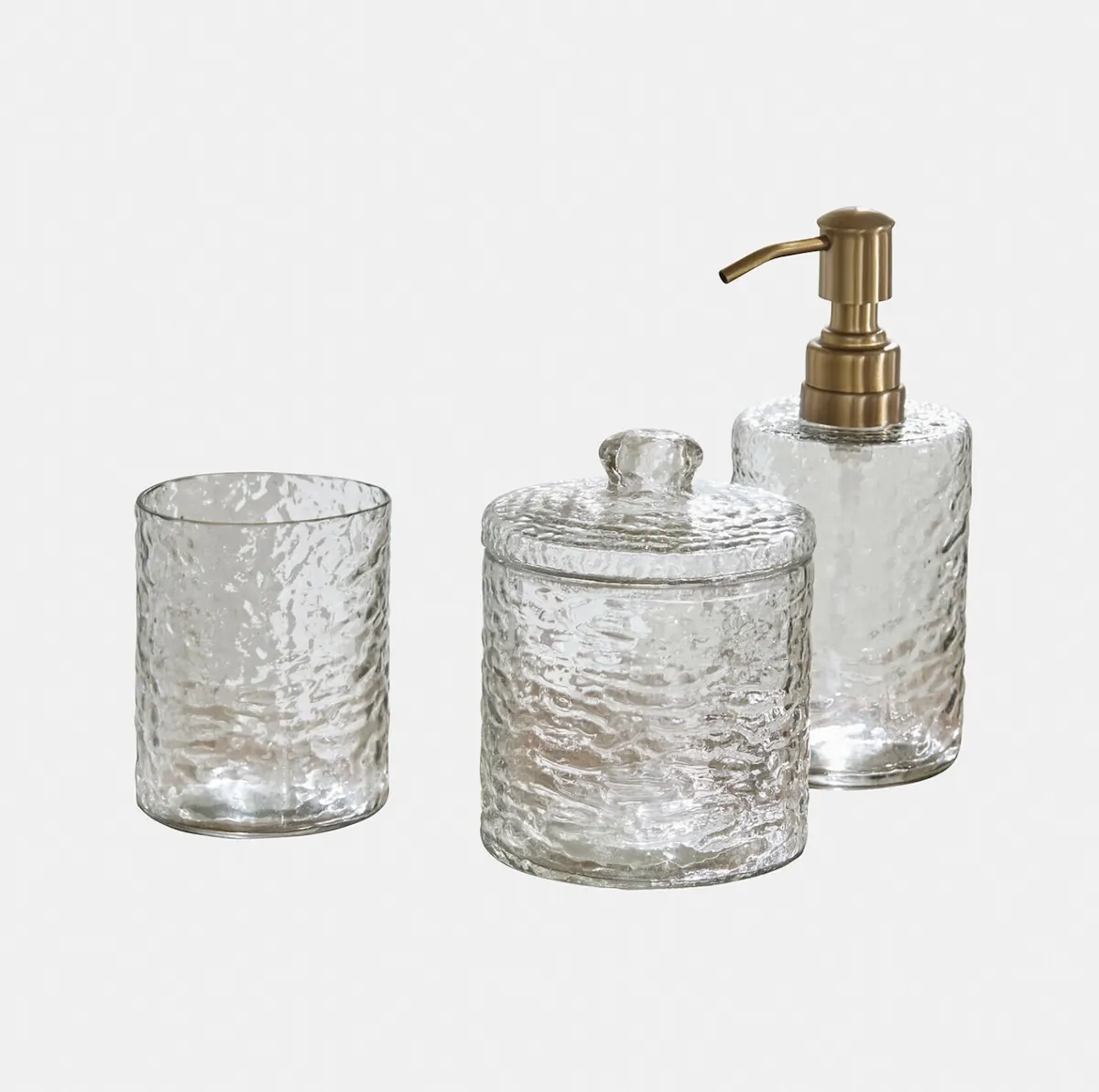 Set de Baño Cristal Soplado A Mano