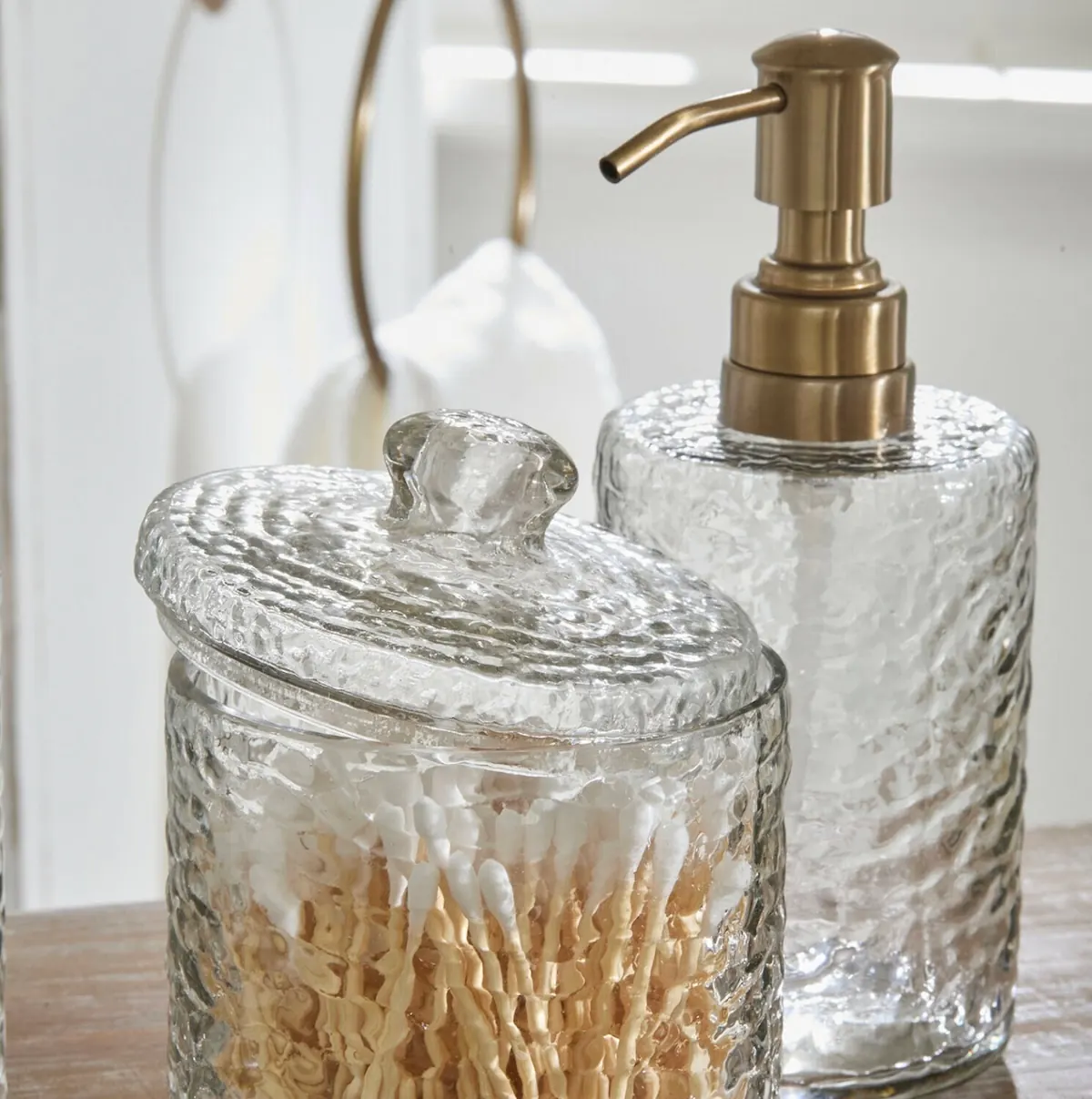 Set de Baño Cristal Soplado A Mano