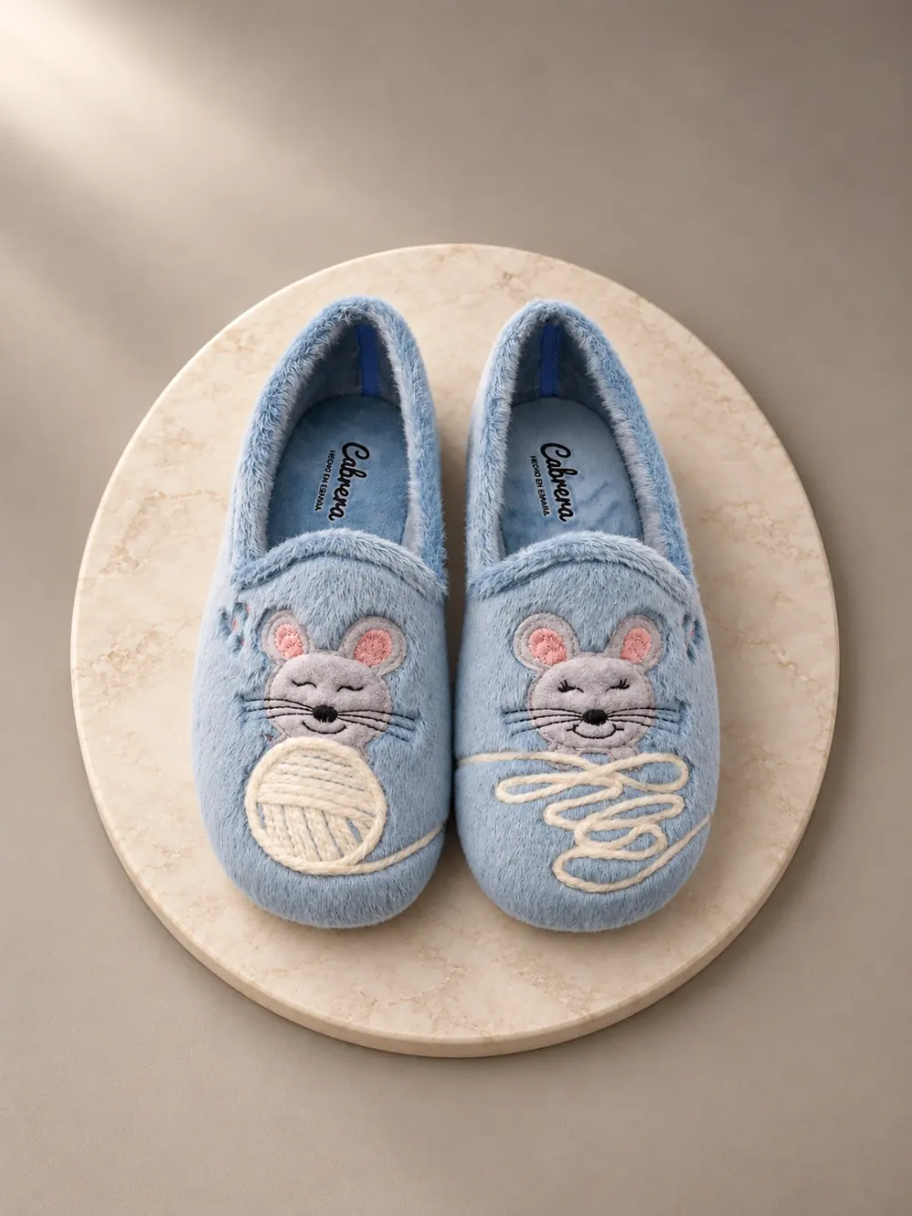 Zapatillas de Casa Mujer Cerradas Ratoncitos Azul