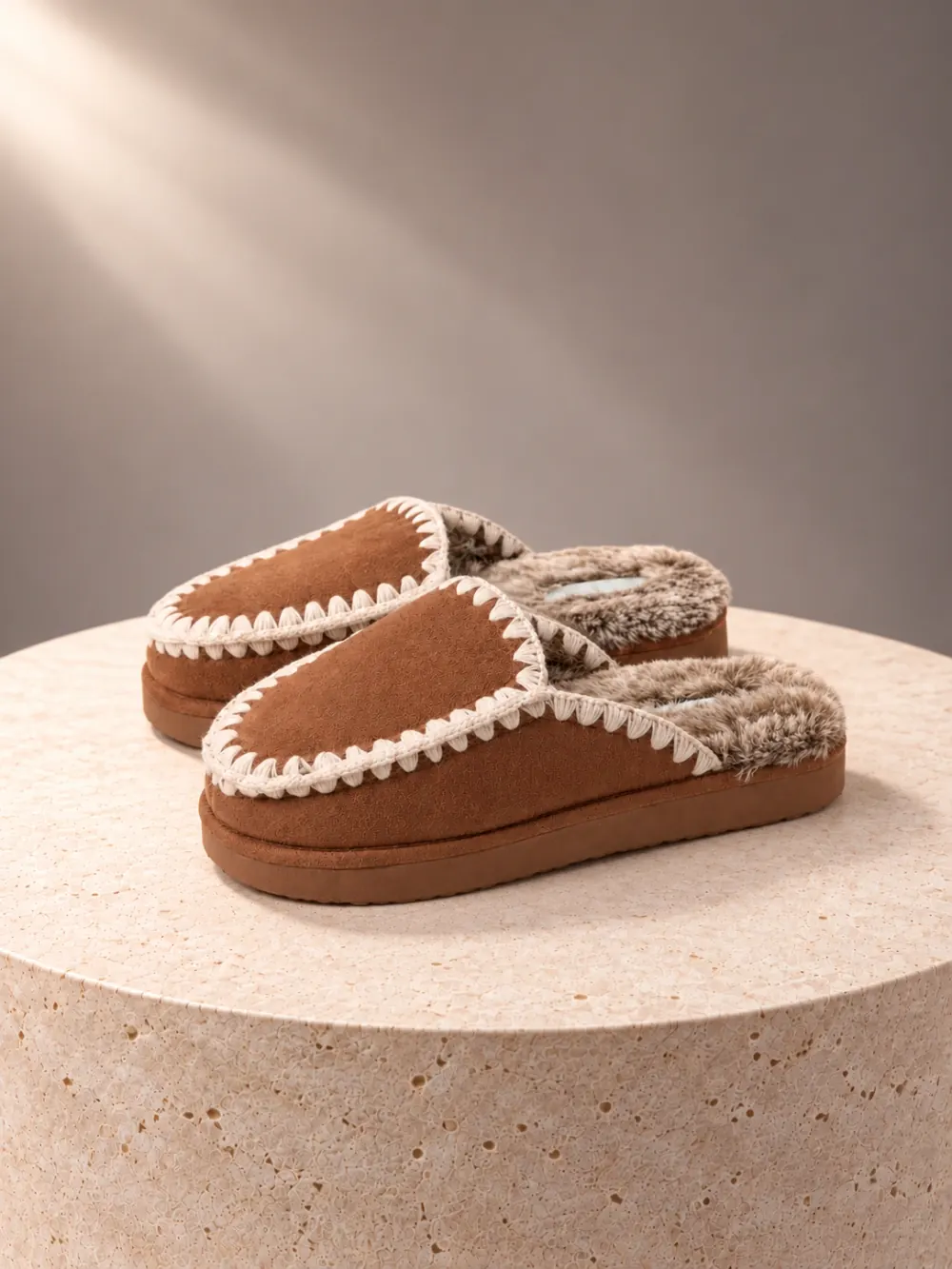Zapatillas de Casa Mujer Mocasín Camel – Ysabel Mora