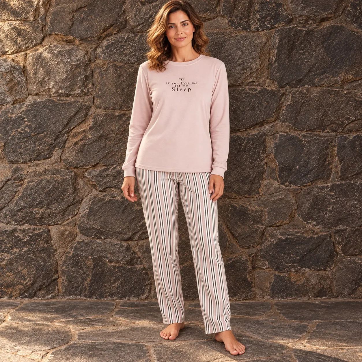 Pijama De Terciopelo Color Rosa