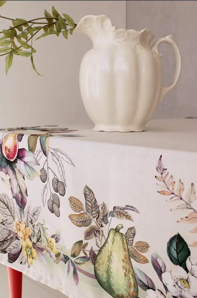 Mantel Digital Julia Sarga antimanchas de Castilla Textil