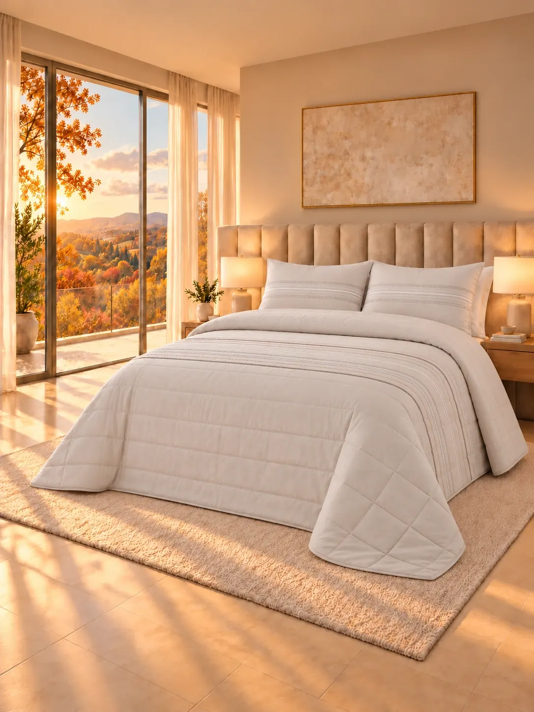 Colcha Bouti Alvin Beige Fundeco