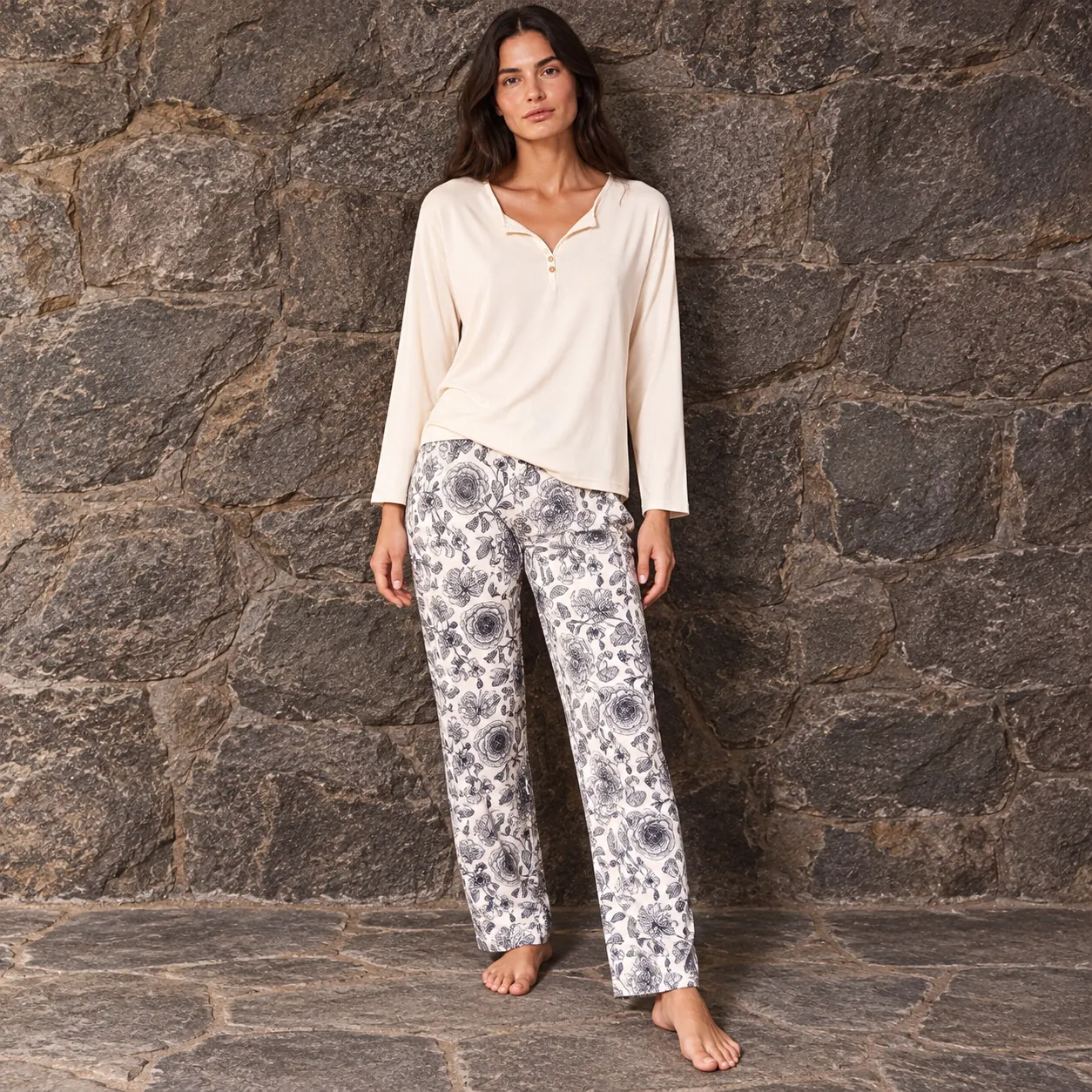 Pijama tejido polar elástico